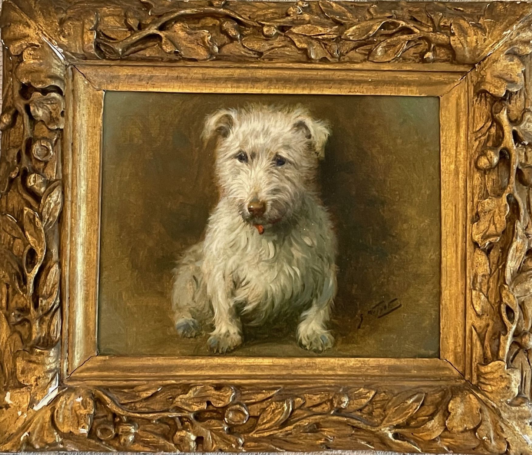 Seated Terrier with a Red Collar - Image 2