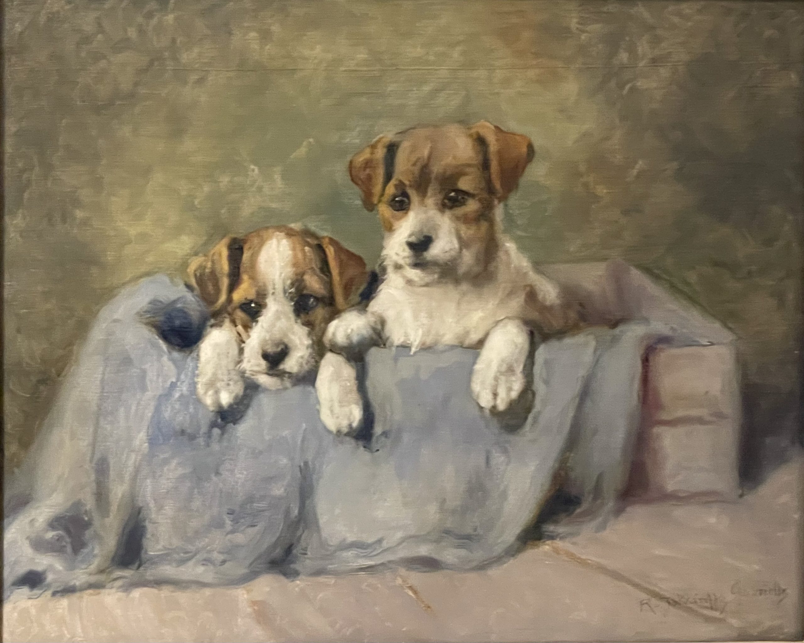 Puppies in a Basket